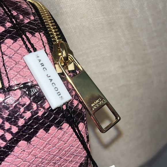 NWT! $295 MSRP Marc Jacobs Dusty Pink Snakeskin-Embossed Leather Crossbody Bag - Picture 9 of 10